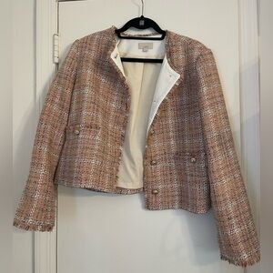 LOFT Women's Blush Tweed Blazer